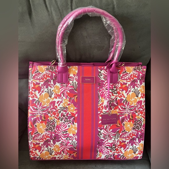 Trina Turk Floral Handbag/Shoulder, NWT - Picture 1 of 15